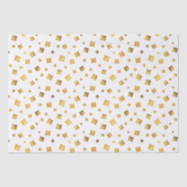 Papel De Seda Festivo Elegante Dourado Confetti Gift