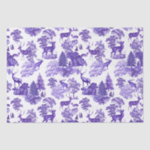 Festivo Elegante Periwinkle Blue Deer Woods
