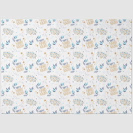 Papel De Seda Festivo Menorah Hanukkah