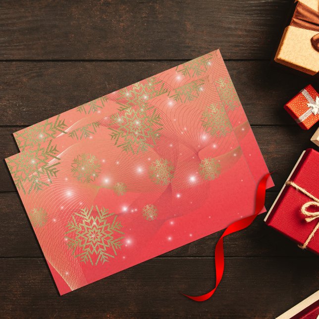 Papel De Seda Festivo Natal Vermelho Inverno Cinzento (Criador carregado)