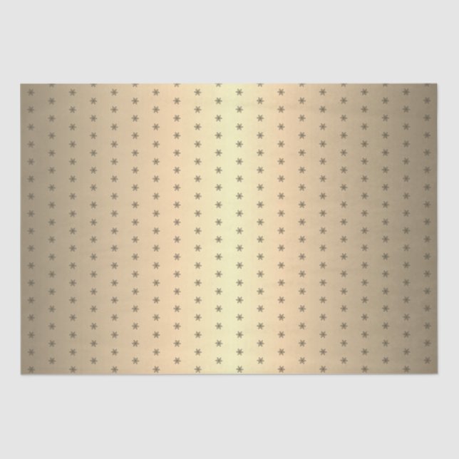 Papel De Seda Festivo Ouro Metálico Floco de Neve Natal (Frente )