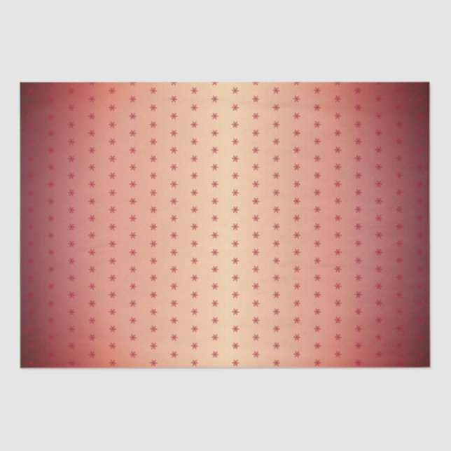 Papel De Seda Festivo Red Metallic Snowflake Padrão Natal (Frente )