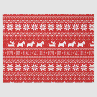 Papel De Seda Festivo Scottie Dogs Natal | Terriers escoceses
