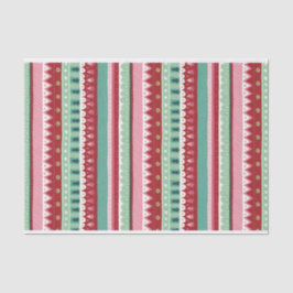 Papel De Seda Festivo Stripes Elf Natal