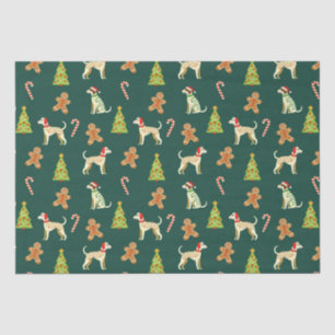 Papel De Seda Festivo Whippet Natal