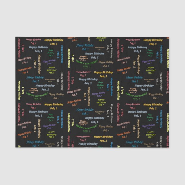 Papel De Seda Fevereiro, 1º de Aniversário (Frente )