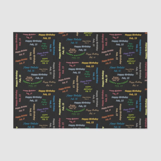Papel De Seda Fevereiro, 15 Aniversário (Frente )