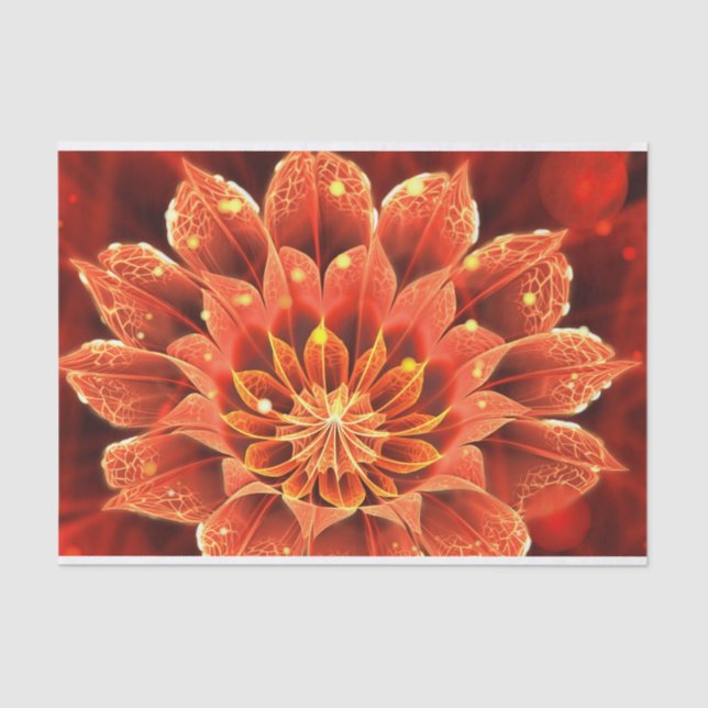 Papel De Seda Fiery Ruby Red and ellow Gazania Treasure Flower (Frente )