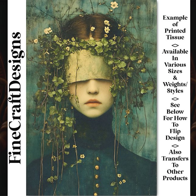 Papel De Seda Figura Botânica Acadêmica Escura BD8 (Criador carregado)