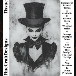 Papel De Seda Figura Carnaval Noir, Rosto Maquiagem CG1B Decoupa