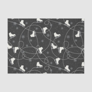 Papel De Seda Figura Skates patinando em cinzas quase pretas