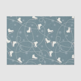 Papel De Seda Figura Skates que patinam em azul de zimbro