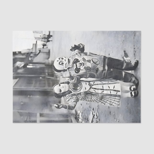 Papel De Seda Figurino das Crianças de Halloween (Frente )