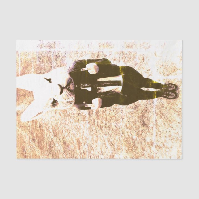 Papel De Seda Figurino Sepia, Curioso Coelho, Em Descanso (Frente )