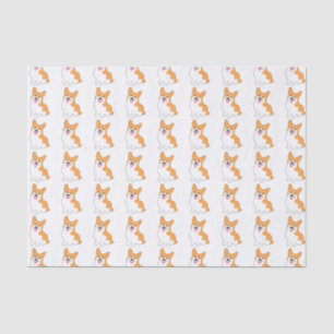 Papel De Seda Filhote de cachorro ocidental bonito do Corgi do