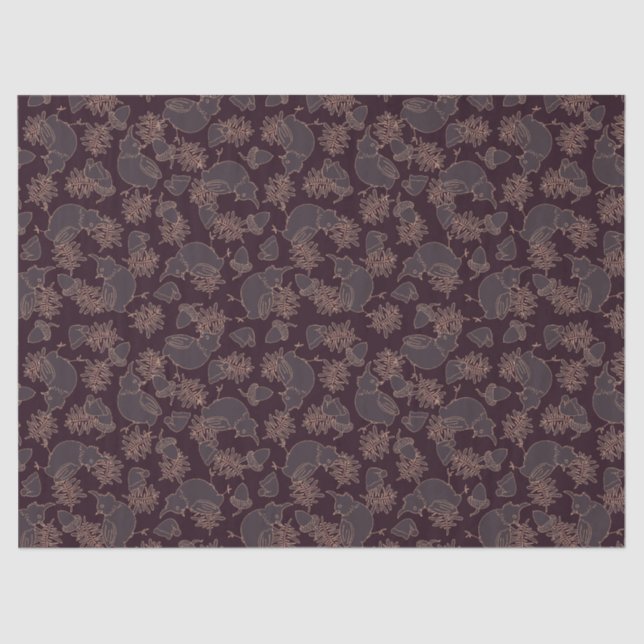 Papel De Seda Fio de aves no escuro e elegante (Frente )