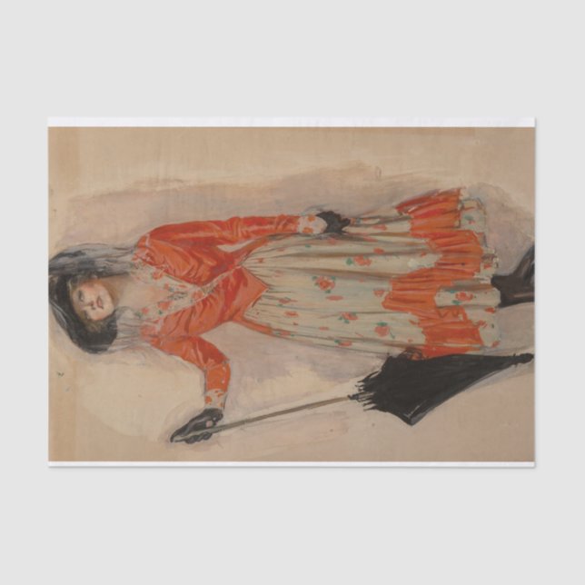 Papel De Seda Fios cruzados por Clarence Underwood (Frente )