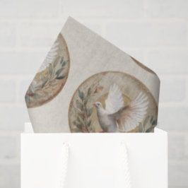 Papel De Seda  First Holy Communion Dove Vintage Christian Theme