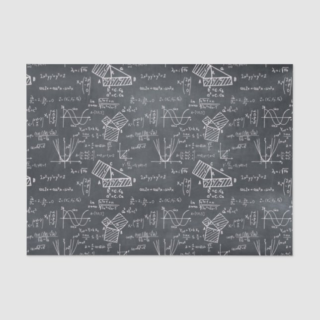 Papel De Seda Física de Matemática no Blackboard Geegy Gift para (Frente )