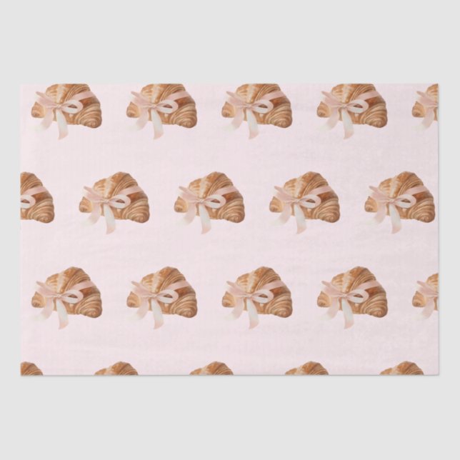 Papel De Seda Fita Rosa Coquette Personalizada (Frente )