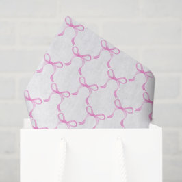 Papel De Seda Fitas de Decoupage de Laço Rosa