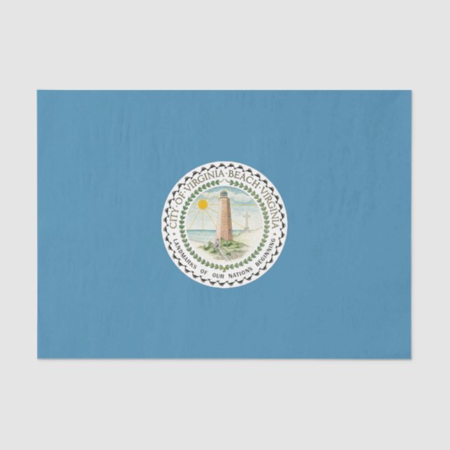 Papel De Seda Flag of Virginia Beach (Virginia, EUA) (Frente )