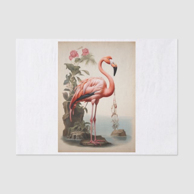 Papel De Seda Flamingo decoupage tissue papier (Frente )