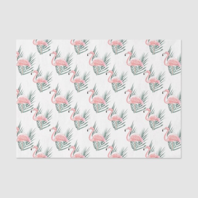 Papel De Seda Flamingo Rosa (Série Design 63 Rosa) (Frente )