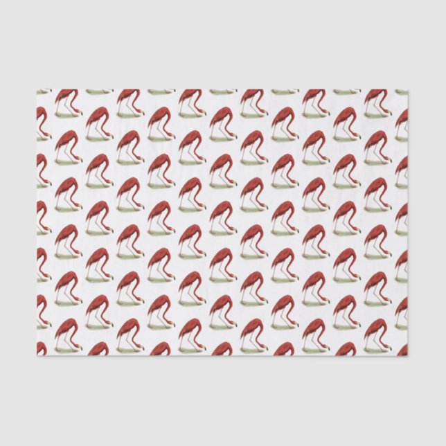 Papel De Seda Flamingo Rosa Vintage #1 (Frente )