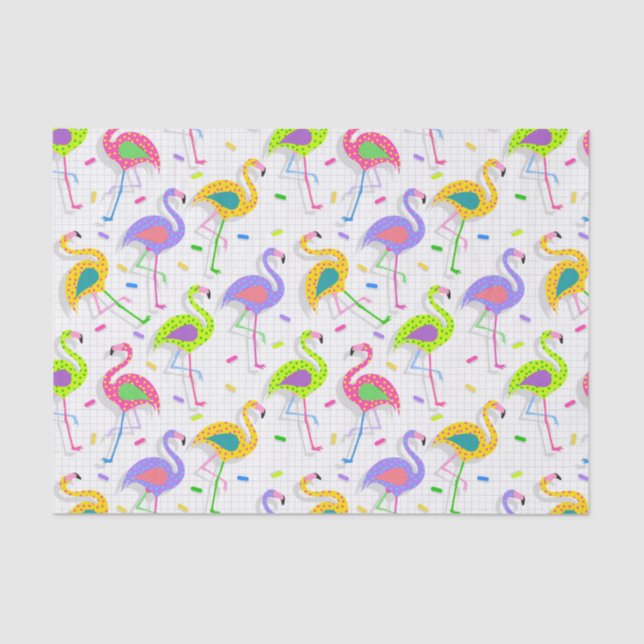 Papel De Seda Flamingo Tissue for Gift Wrap (Frente )