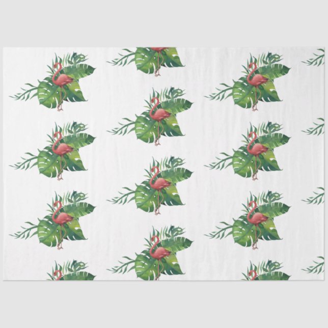 Papel De Seda Flamingo Tropical Vibes Series Design 10 (Frente )