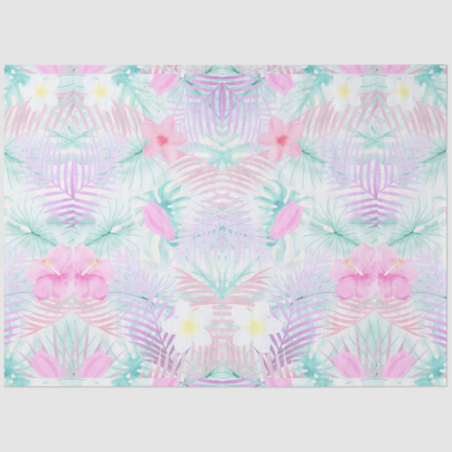 Papel De Seda Flamingo Tropical Vibes Series Design 14 (Frente )