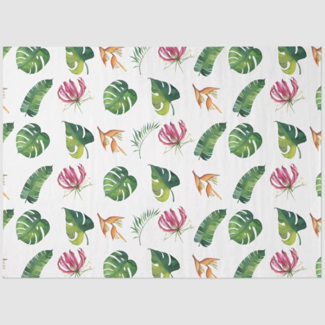 Papel De Seda Flamingo Tropical Vibes Series Design 4 (Frente )