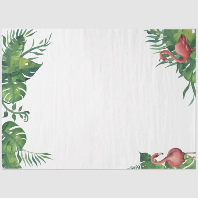 Papel De Seda Flamingo Tropical Vibes Series Design 5 (Frente )