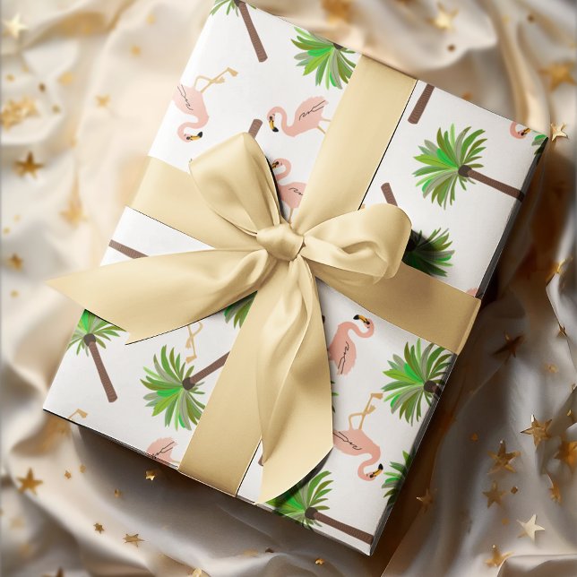 Papel De Seda Flamingos E Palmeiras (Criador carregado)