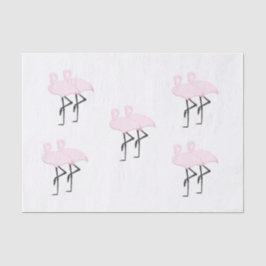 Papel De Seda Flamingos Rosa
