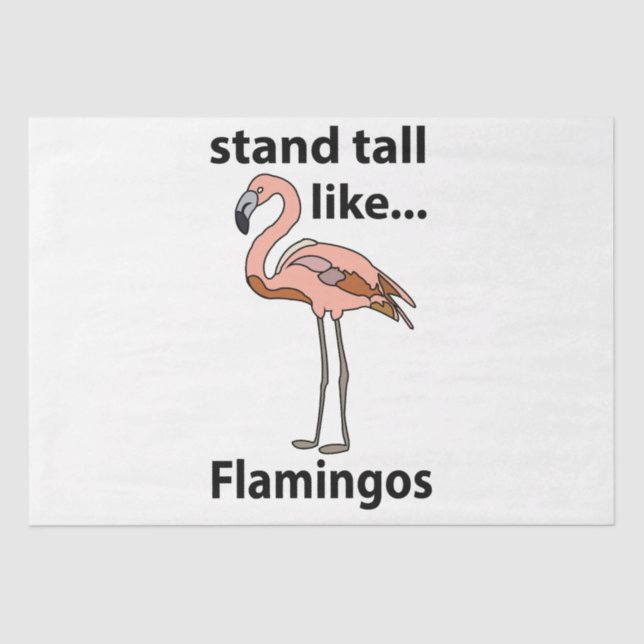 Papel De Seda Flamingos São Altos Como Flamingos Flamingo (Frente )