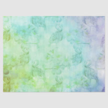 Flamingos Verdes Azuis e Hibiscus