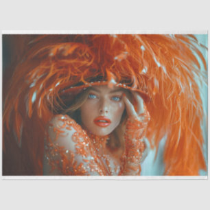 Papel De Seda Flapper Fantasy Tangerine Dream Decoupage