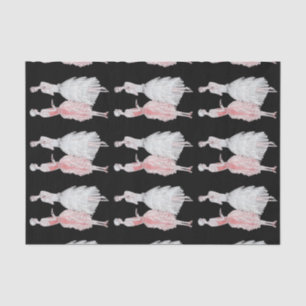 Papel De Seda Flappers do 1920 do vintage em cor-de-rosa e