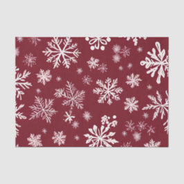 Papel De Seda Flaquita de Neve Vermelha Aquarela de Férias