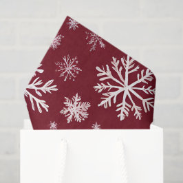 Papel De Seda Flaquita de Neve Vermelha Aquarela de Férias