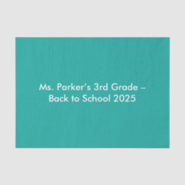 Papel De Seda Flat Teal Background – Back-to-School Texture