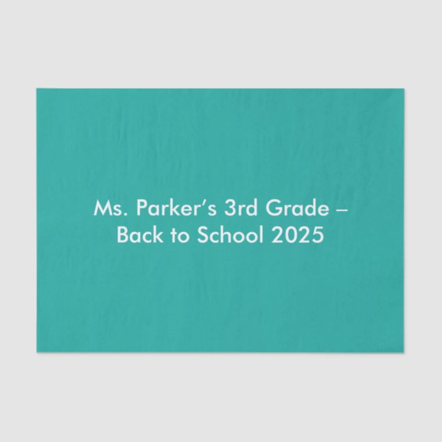 Papel De Seda Flat Teal Background – Back-to-School Texture (Frente )