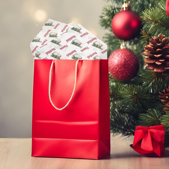 Papel De Seda Fleece Navidad Alpaca (Fleece Navidad alpaca tissue paper)