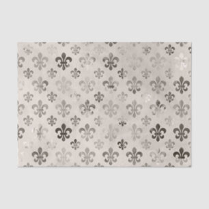 Papel De Seda Fleur De Lis Pattern Descamação