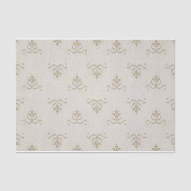 Papel De Seda Fleur de Lis Patterno Francês Decoupage Giftwrap (Frente )