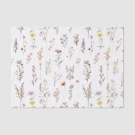 Papel De Seda Fleurs Silvestres Roxas Noivado Boho Floral