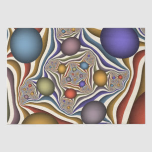 Papel De Seda Flexibindo Arte Fractal Colorida Abstrato