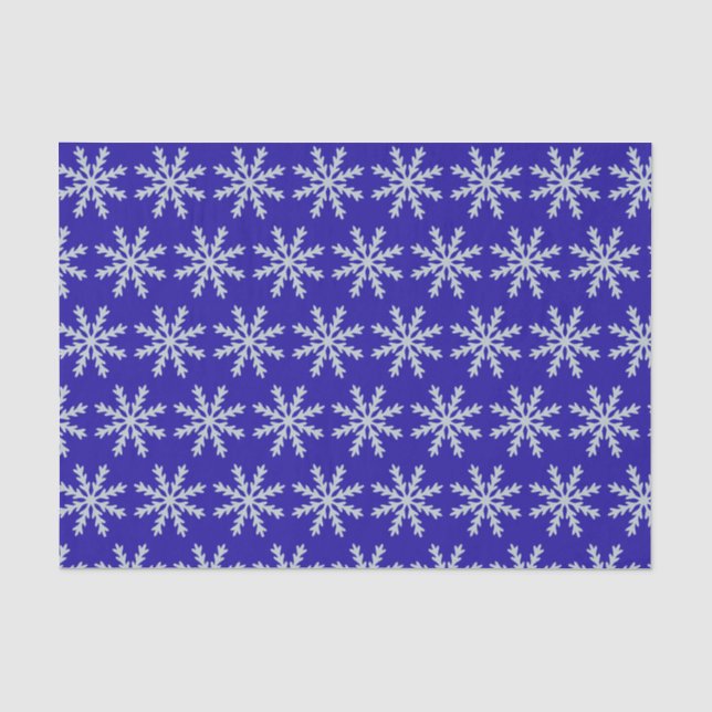 Papel De Seda Floco de Neve Azul (Frente )